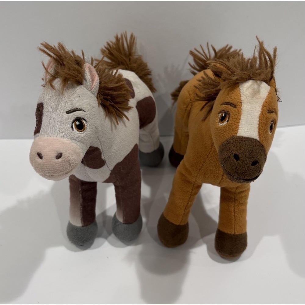 Dreamworks Spirit Riding Free and Boomerang Set  of 2 8" plush horses